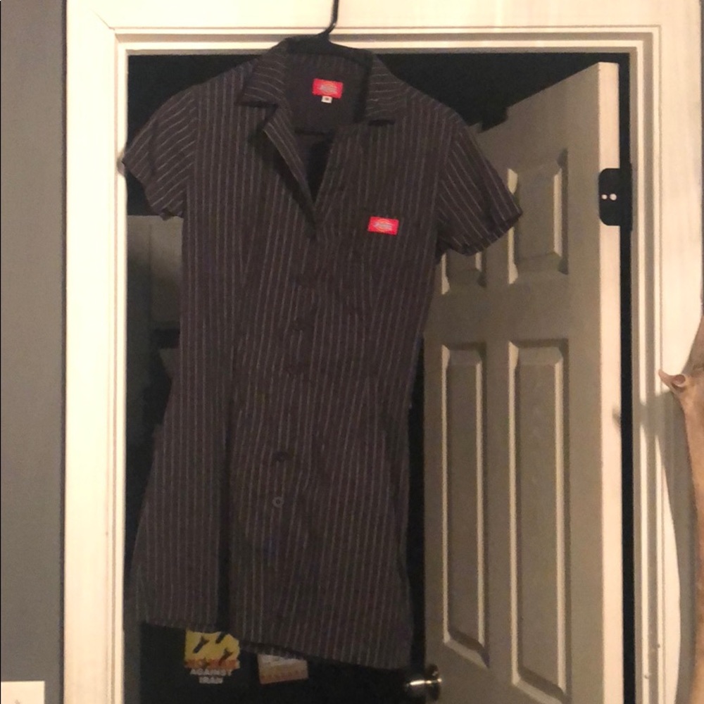 Dickies striped  Black & White dress